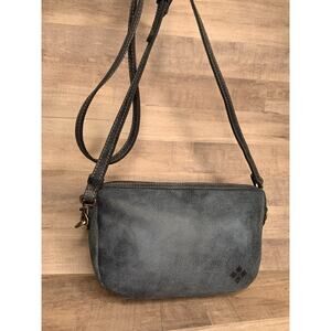 Patricia Nash Maretto blue Denim Leather Crossbody in excellent cond.